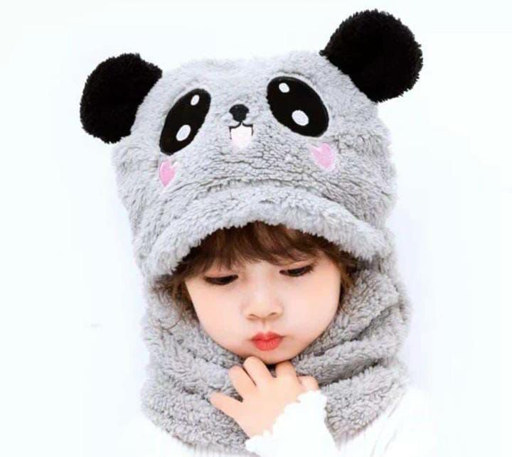 KIDS WOOL CAP Cartoon Panda Baby